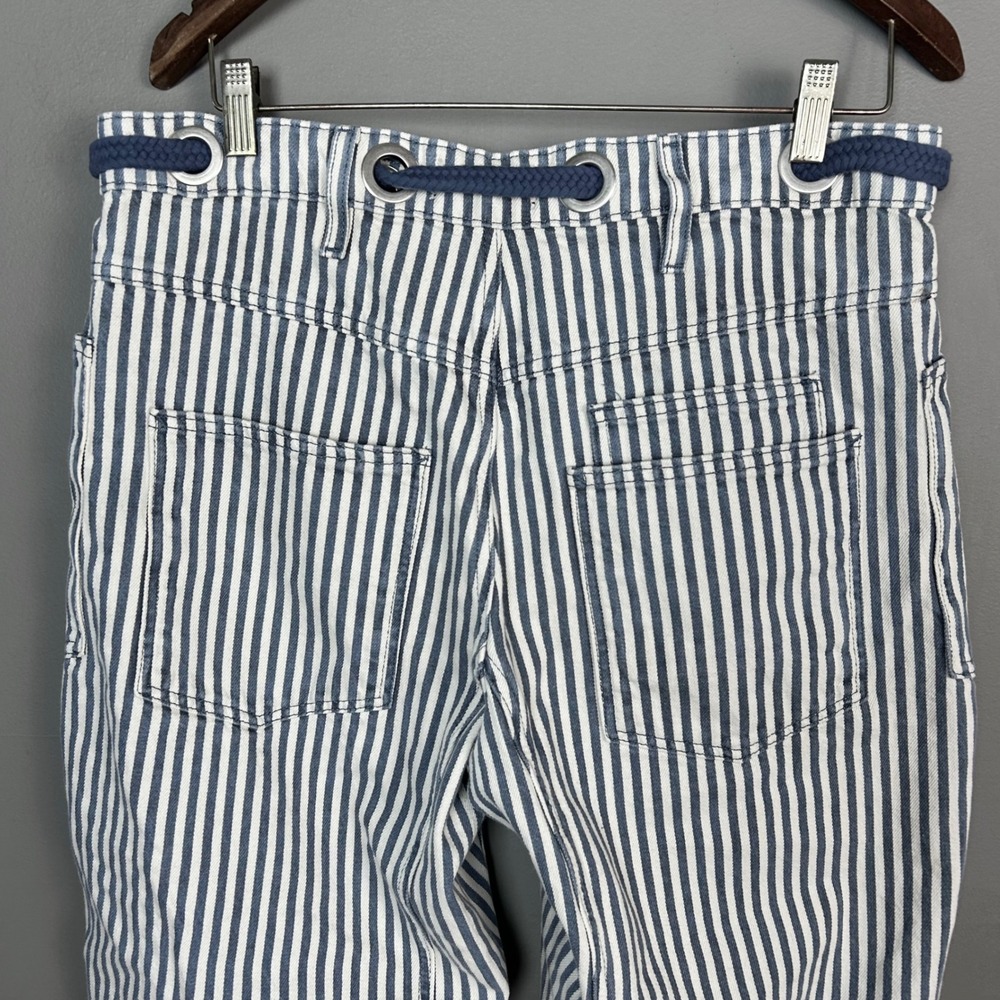 Free People We The Free Barrel Pants 29 Stripe Cargo Baggy Patchwork Painter - Picture 10 of 11